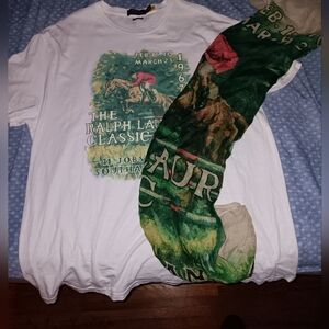 Ralph Lauren Equestrian T Shirt With Matching Linen Scarf
